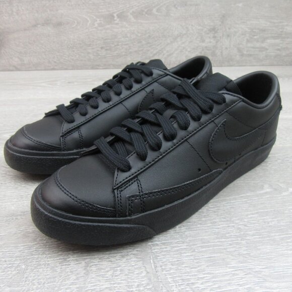 Nike Blazer Low '77 Womens Shoes Size 7 Triple Black NEW - Picture 4 of 13